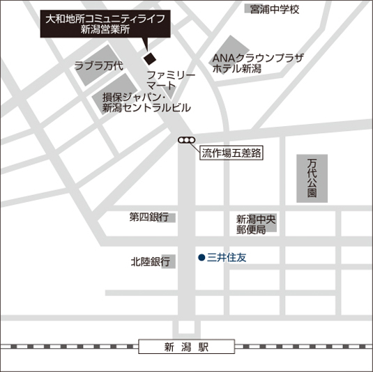 新潟営業所の地図