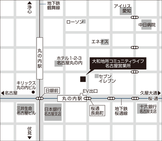 名古屋営業所の地図